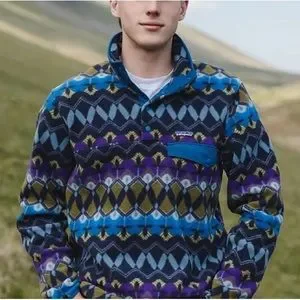 RARE Patagonia Synchilla Snap T Pullover Men s Size XL Companions Big New Navy